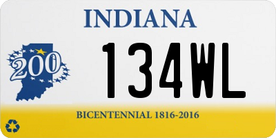 IN license plate 134WL