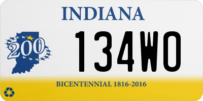 IN license plate 134WO