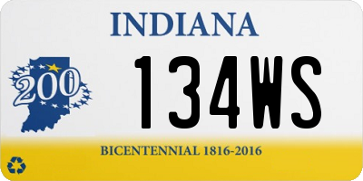 IN license plate 134WS