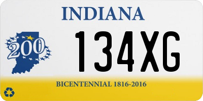 IN license plate 134XG