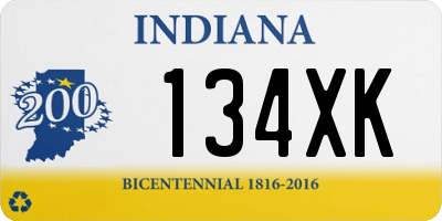 IN license plate 134XK