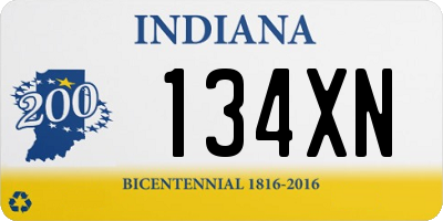 IN license plate 134XN