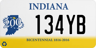 IN license plate 134YB