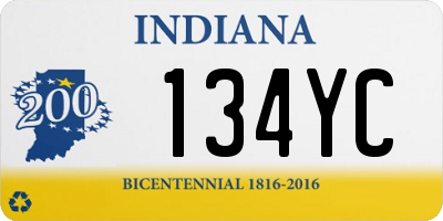 IN license plate 134YC