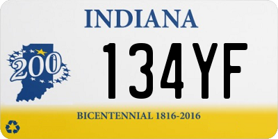 IN license plate 134YF