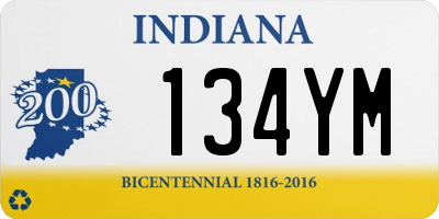 IN license plate 134YM