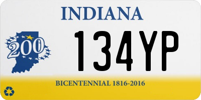 IN license plate 134YP