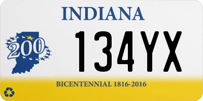 IN license plate 134YX