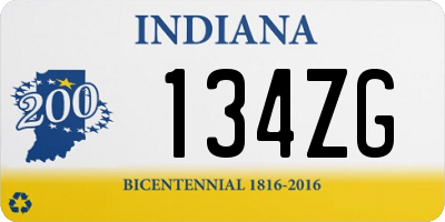 IN license plate 134ZG