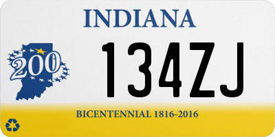 IN license plate 134ZJ