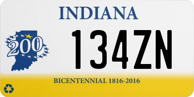 IN license plate 134ZN