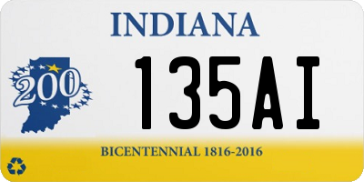 IN license plate 135AI