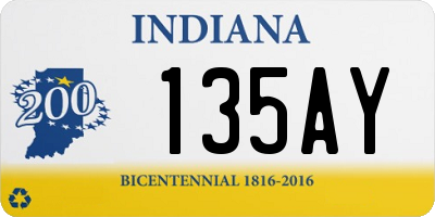 IN license plate 135AY
