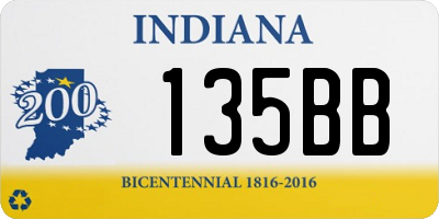 IN license plate 135BB