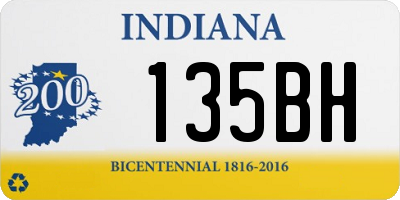 IN license plate 135BH