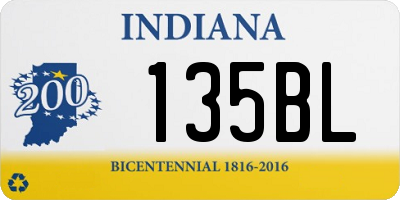 IN license plate 135BL