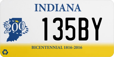 IN license plate 135BY