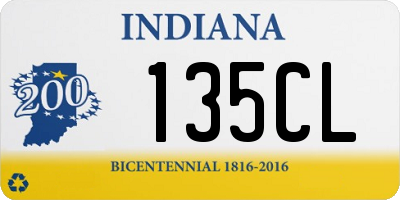 IN license plate 135CL