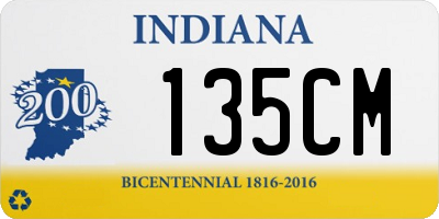 IN license plate 135CM