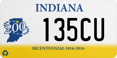 IN license plate 135CU