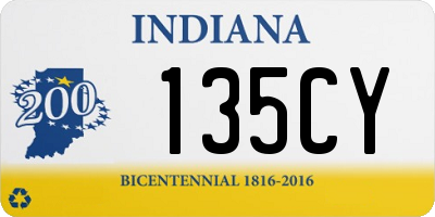 IN license plate 135CY