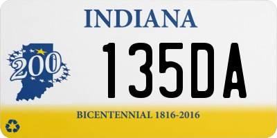 IN license plate 135DA