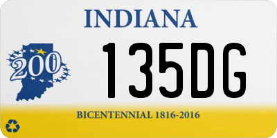 IN license plate 135DG