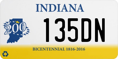 IN license plate 135DN