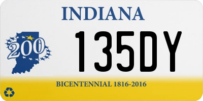 IN license plate 135DY