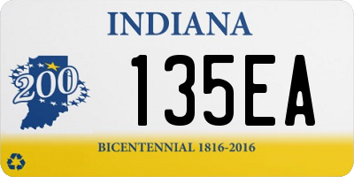 IN license plate 135EA