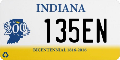 IN license plate 135EN