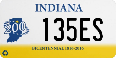 IN license plate 135ES