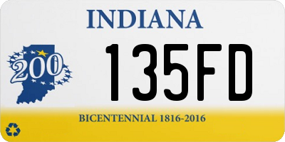 IN license plate 135FD