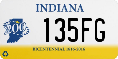 IN license plate 135FG