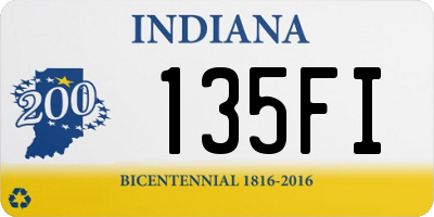 IN license plate 135FI