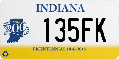 IN license plate 135FK