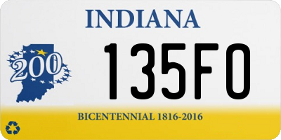 IN license plate 135FO