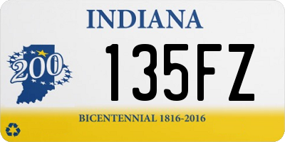 IN license plate 135FZ