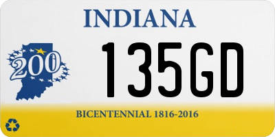 IN license plate 135GD