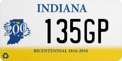 IN license plate 135GP