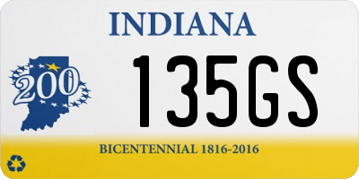 IN license plate 135GS