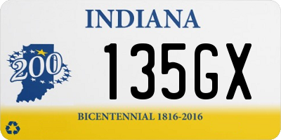 IN license plate 135GX