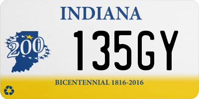 IN license plate 135GY