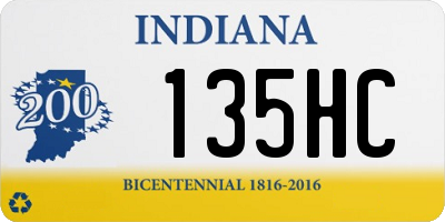 IN license plate 135HC