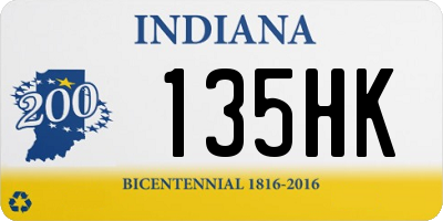 IN license plate 135HK