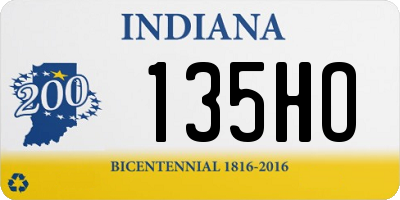 IN license plate 135HO