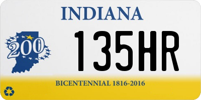 IN license plate 135HR