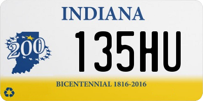 IN license plate 135HU
