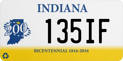 IN license plate 135IF
