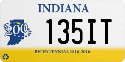 IN license plate 135IT